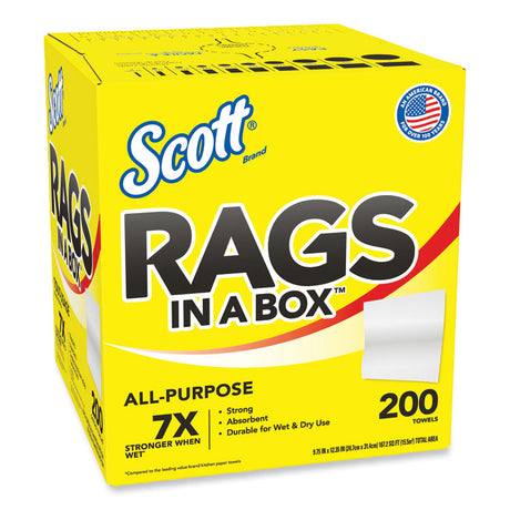 Scott® All-Purpose Rags in a Box POP-UP, 200 Towels/Box