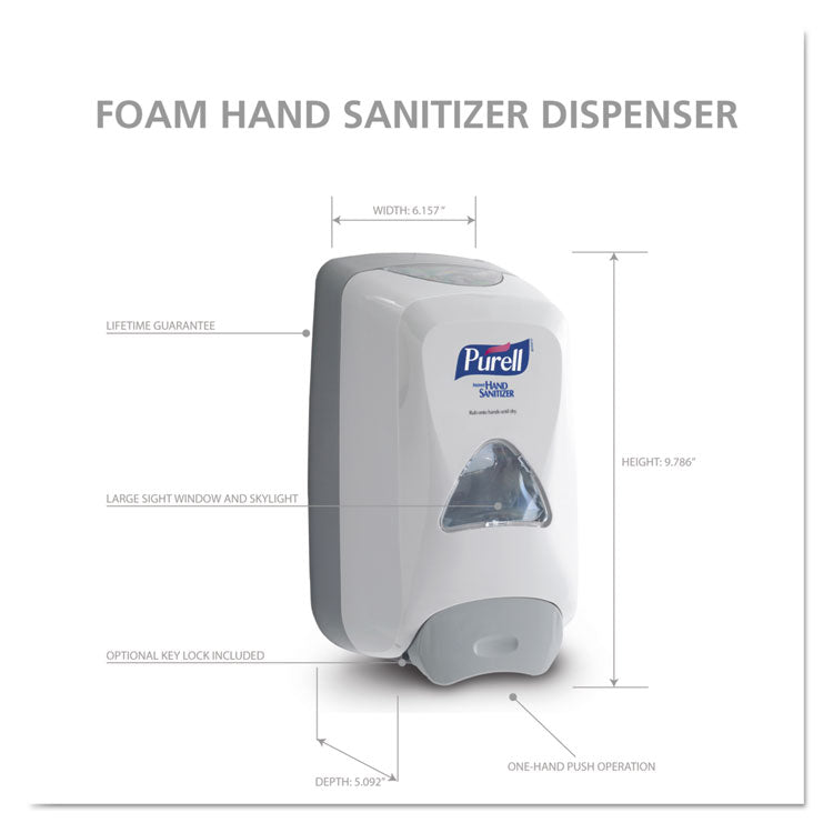 Purell® FMX-12™ Push-Style Foaming Hand Sanitizer Dispenser | 1200ml Refill | Dove Grey