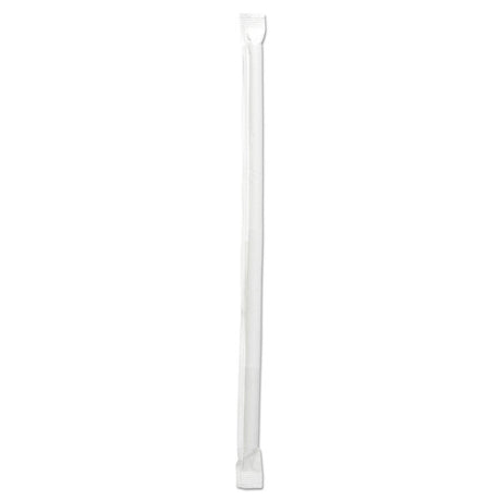 Wrapped Jumbo Straws, 7.75”, Polypropylene, Clear