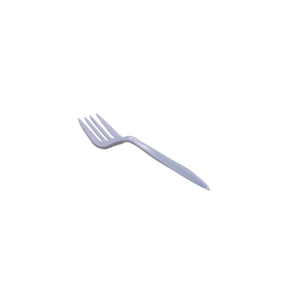 Empress Medium Weight Disposable Forks - Plastic, White