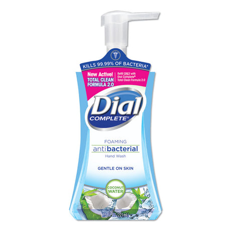 Dial® Antibacterial Foaming Hand Wash | Coconut Waters | 7.5 oz Pump Bottle | 8 a Carton