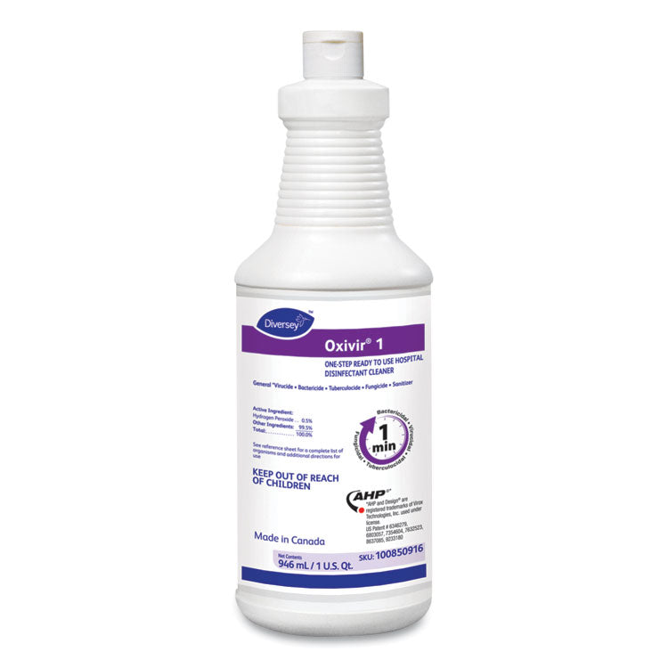 Cleaner and Disinfectant | 32 oz. Trigger Spray Bottle | 12 Pack