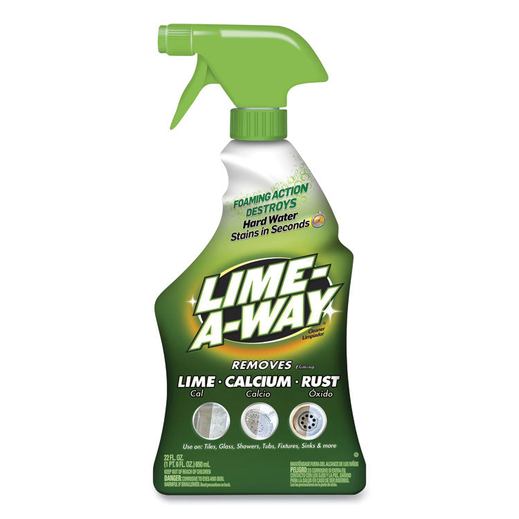 Lime-A-Way Calcium, Lime, and Rust Remover Spray, 22 oz Trigger Spray Bottle