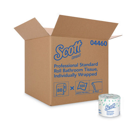 Scott® Standard Roll 2-Ply Toilet Tissue | Septic Safe | 550 Sheets per Roll | 80 Rolls per Carton