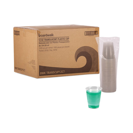 Boardwalk® Translucent Plastic Cold Cups, 12 oz