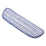 Rubbermaid Blue and White Striped Floor Finish Mop Pad 18"