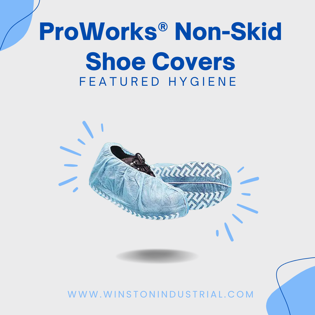 ProWorks® Non-Skid Shoe Covers, Polyproplene. Elastic around ankles. 300/cs