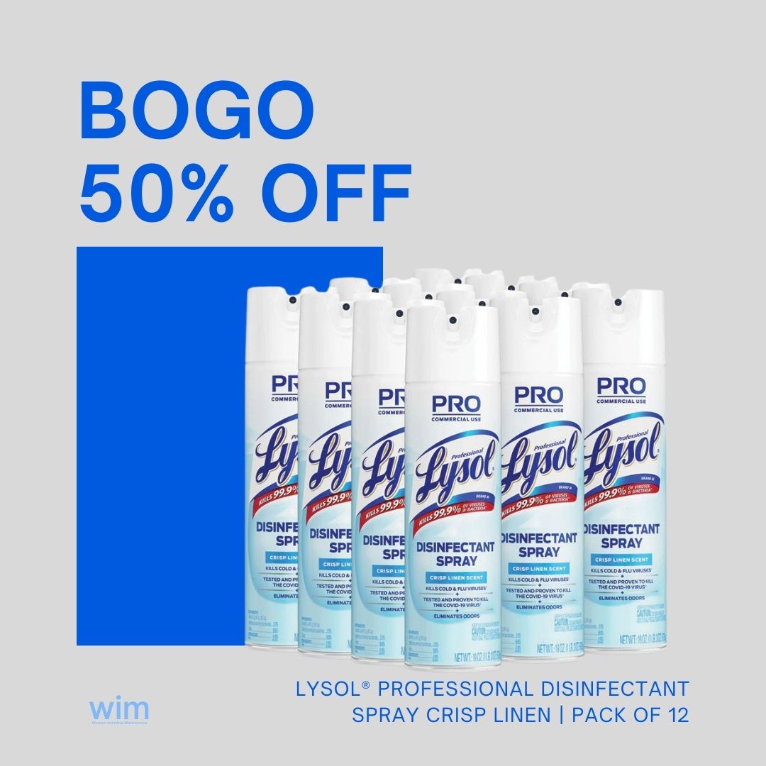 Lysol® Professional Disinfectant Spray Crisp Linen | Pack of 12 | (19 oz./canister)