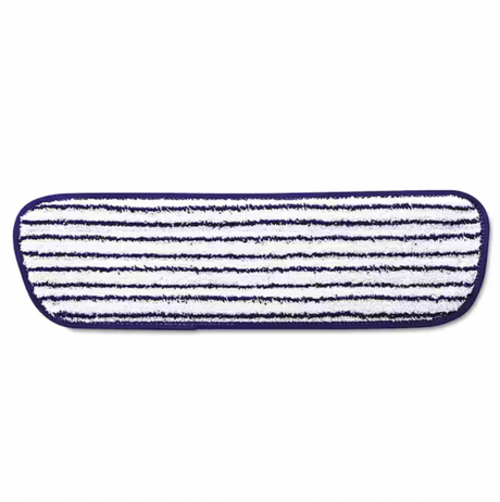 Rubbermaid Blue and White Striped Floor Finish Mop Pad 18" | 6 pack