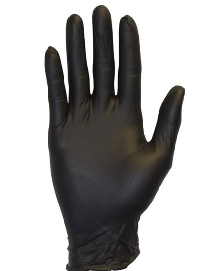 Black Nitrile, Powder Free Exam Gloves, 5.5 mil. Proven Fentanyl Resistance. Latex Free. 50/bx; 10 bxs/cs