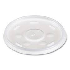 Dart Plastic Lids with Straw Slot For Foam Cups, Bowls and Containers, Fits 12 oz