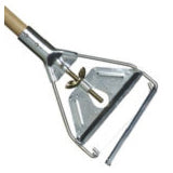 Wood Mop Handle: Quick-Change Metal Wing Nut Release