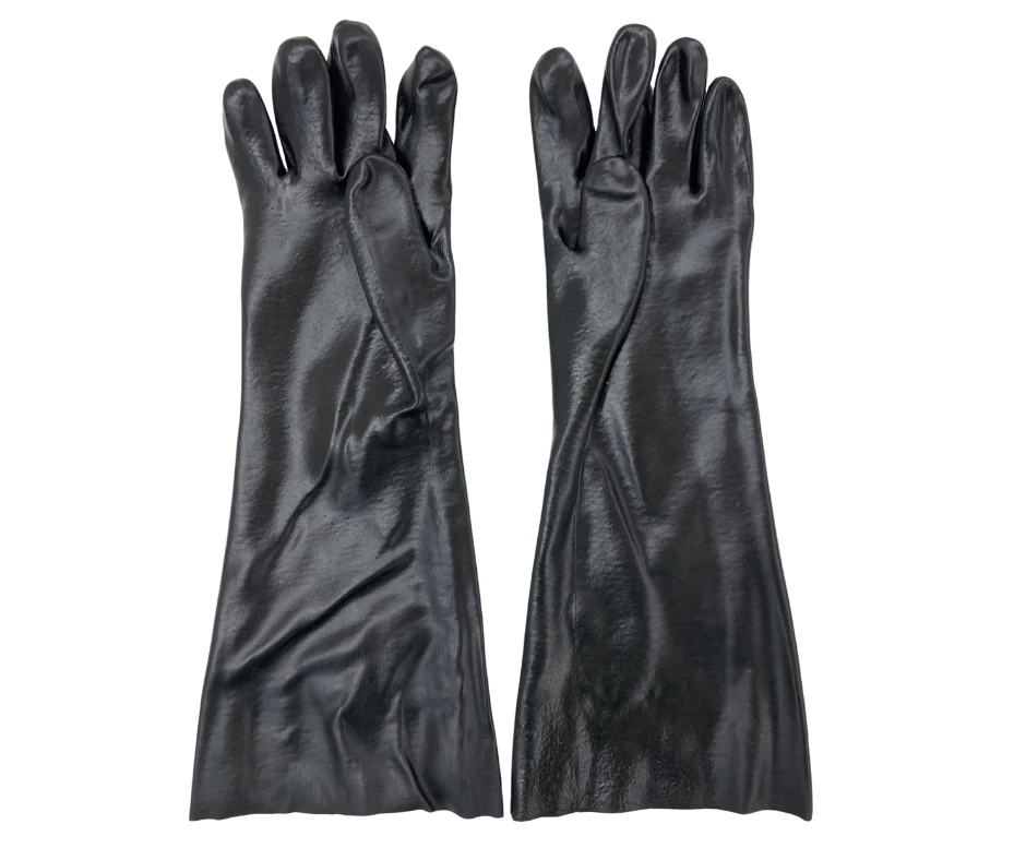 Heavy Duty PVS Coated Gloves - 18" | Black